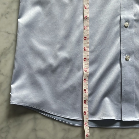 Proper Cloth Non-Iron Stretch Supima Light Blue Twill Dress Shirt - Custom Size - Picture 7 of 9